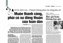DIỄN ĐÀN: Sinh con – Chuyện không phải của riêng Phụ nữ – MUỐN THÀNH CÔNG, PHẢI CÓ SỰ ĐỒNG THUẬN CỦA TOÀN DÂN