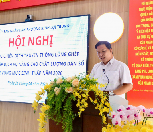 ỦY BAN NHÂN DÂN PHƯỜNG BÌNH LỢI TRUNG TỔ CHỨC TRIỂN KHAI CHIẾN DỊCH TRUYỀN THÔNG LỒNG GHÉP VỚI CUNG CẤP DỊCH VỤ NÂNG CAO CHẤT LƯỢNG DÂN SỐ TẠI VÙNG MỨC SINH THẤP NĂM 2026.