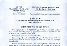 QUYẾT ĐỊNH SỐ 25/QĐ-CCDS NGÀY 20/4/2026 CỦA CHI CỤC DÂN SỐ VỀ VIỆC CÔNG KHAI DỰ TOÁN NGÂN SÁCH NHÀ NƯỚC NĂM 2026 (ĐIỀU CHỈNH LẦN 2)
