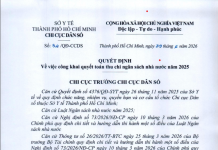 QUYẾT ĐỊNH SỐ 34/QĐ-CCDS NGÀY 29 THÁNG 6 NĂM 2026 CỦA CHI CỤC DÂN SỐ THÀNH PHỐ HỒ CHÍ MINH VỀ VIỆC CÔNG KHAI QUYẾT TOÁN THU CHI NGÂN SÁCH NHÀ NƯỚC NĂM 2025