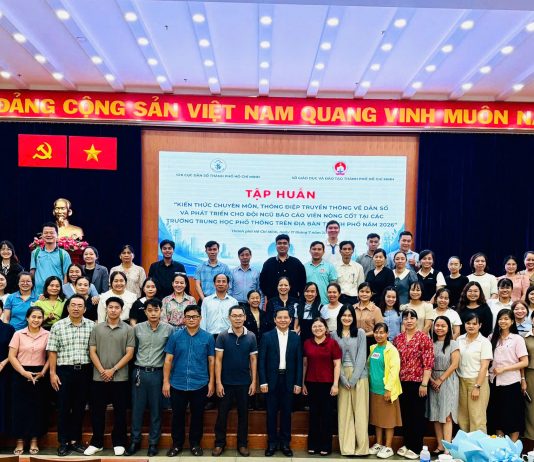 CHI CỤC DÂN SỐ THÀNH PHỐ PHỐI HỢP VỚI SỞ GIÁO DỤC VÀ ĐÀO TẠO TIẾP TỤC TỔ CHỨC LỚP TẬP HUẤN VỀ CÔNG TÁC DÂN SỐ CHO ĐỘI NGŨ BÁO CÁO VIÊN NÒNG CỐT TẠI CÁC TRƯỜNG TRUNG HỌC PHỔ THÔNG TRÊN ĐỊA BÀN THÀNH PHỐ NĂM 2026