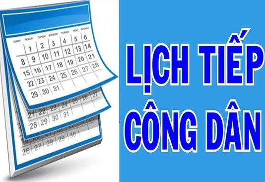 LỊCH TIẾP CÔNG DÂN THÁNG 8 NĂM 2026